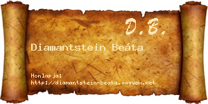 Diamantstein Beáta névjegykártya